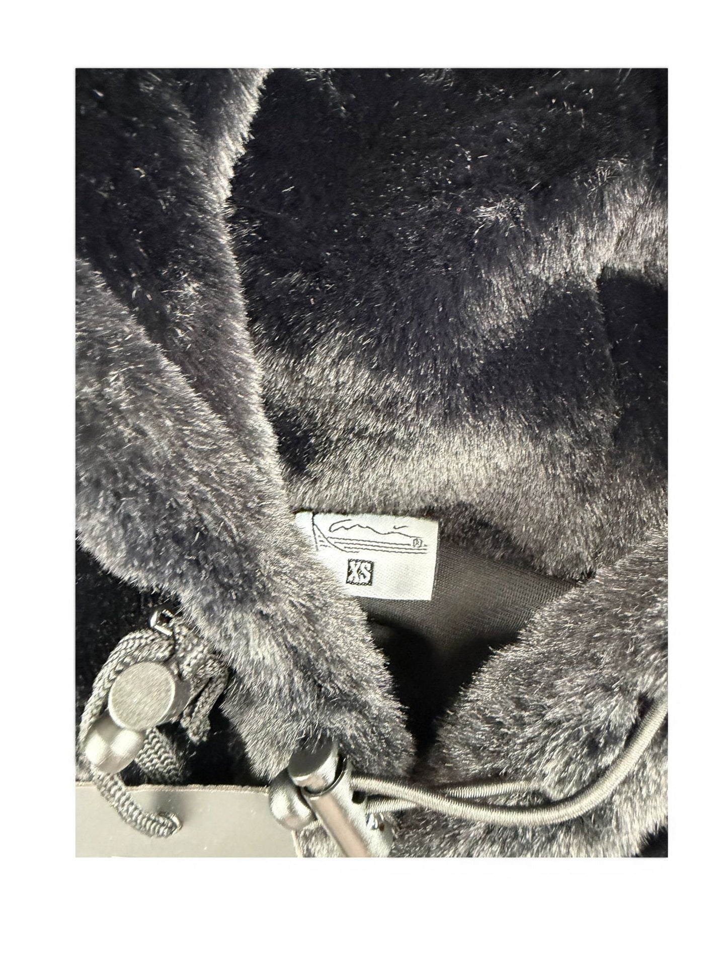Karl Kani Small Signature Faux Fur Hoodie – Schwarz XS