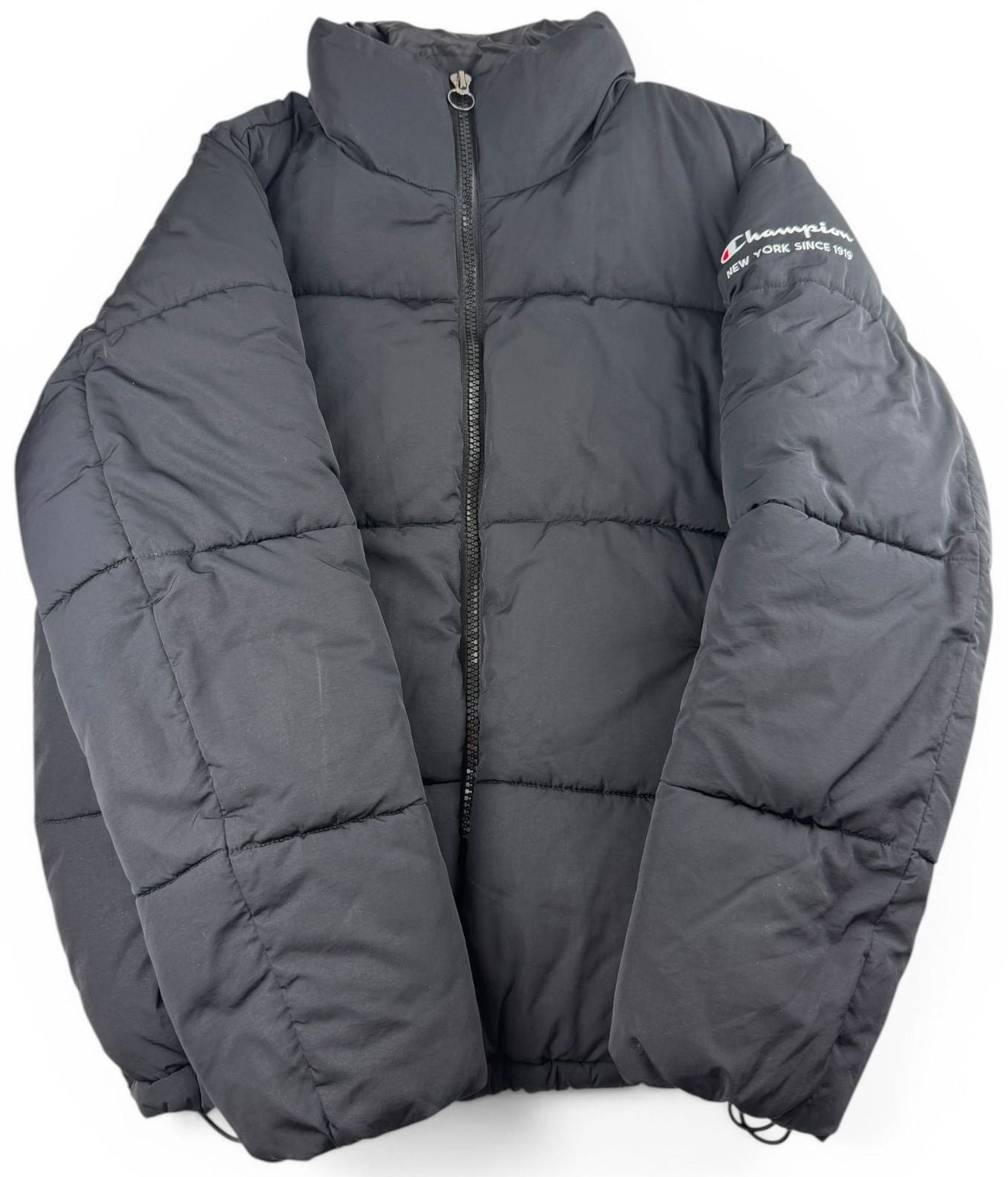 Champion Puffer Jacket – Schwarz M
