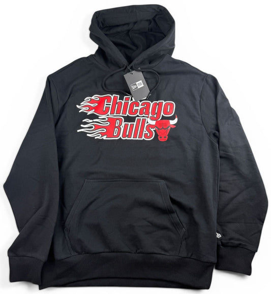New Era NBA Chicago Bulls Flame Hoodie – Schwarz M