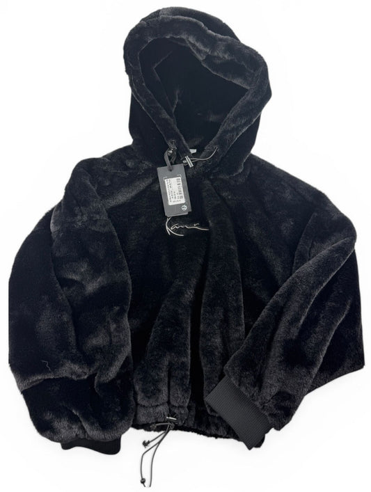 Karl Kani Small Signature Faux Fur Hoodie – Schwarz XS
