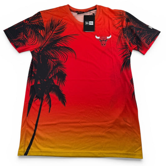 New Era NBA Chicago Bulls Palm Tree T-Shirt – Rot/Orange M