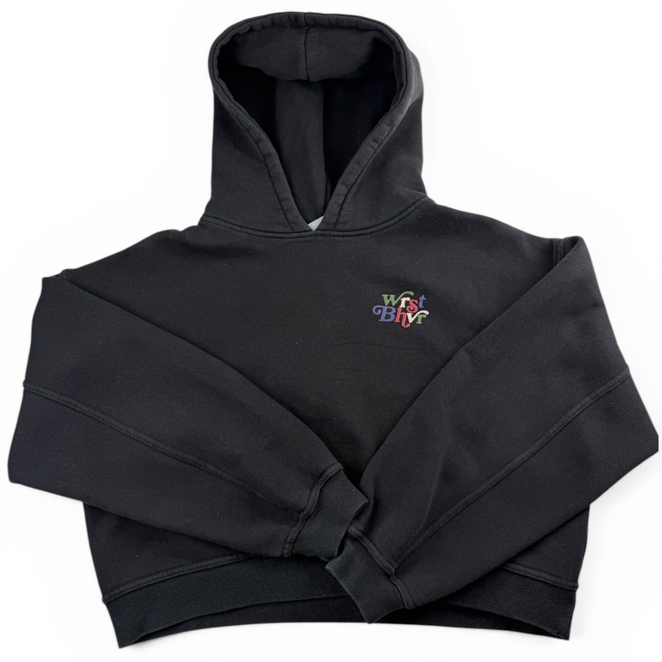 WRSTBHVR Studio Mon Habitat Cropped Hoodie – Schwarz S
