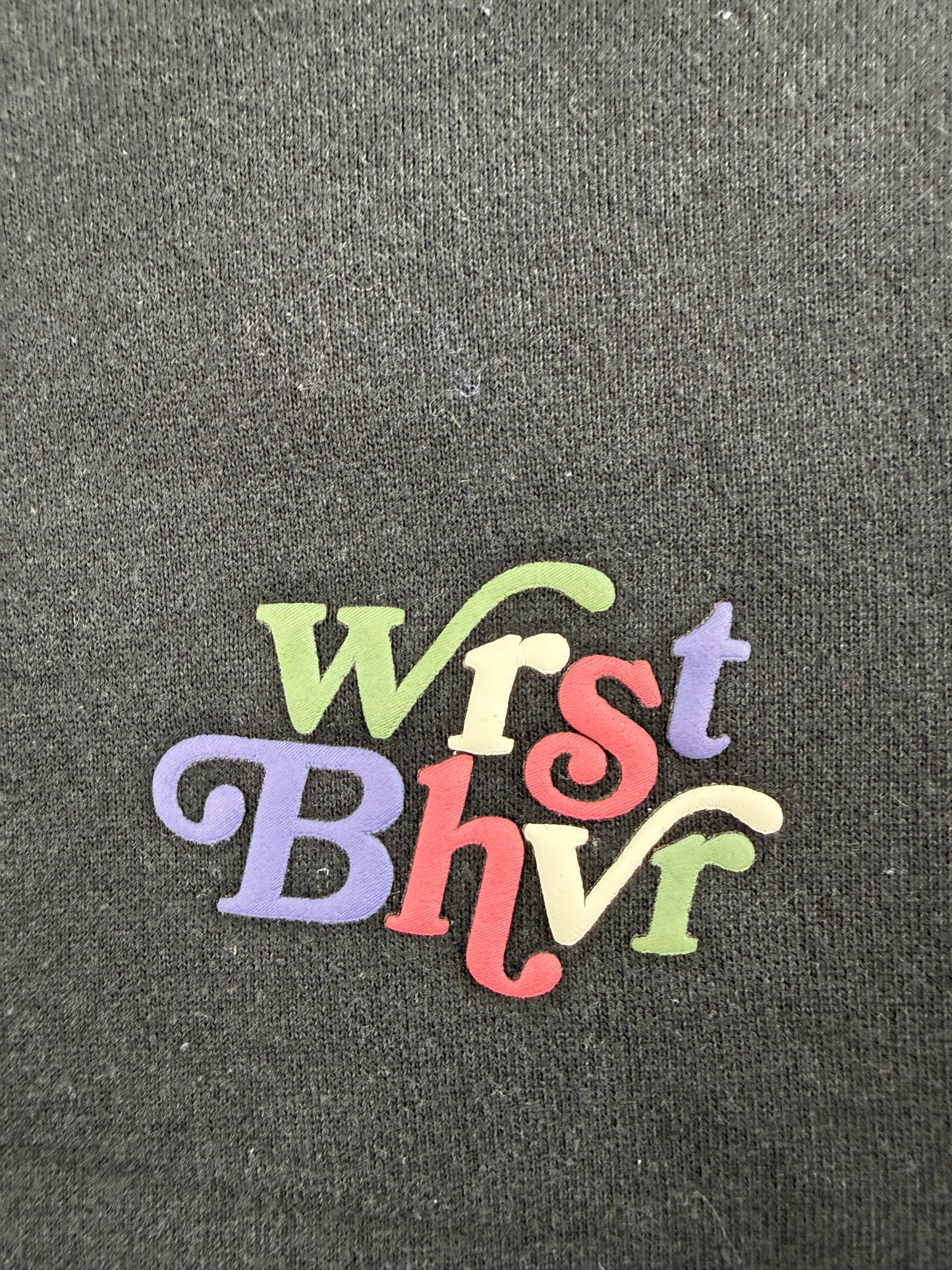 WRSTBHVR Studio Mon Habitat Cropped Hoodie – Schwarz S