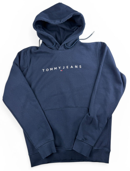 Tommy Jeans Linear Logo Hoodie – Navy S