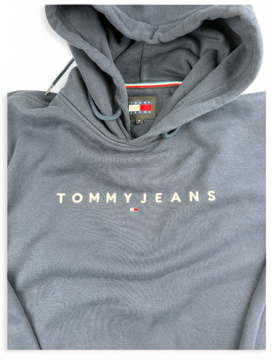 Tommy Jeans Linear Logo Hoodie – Navy S