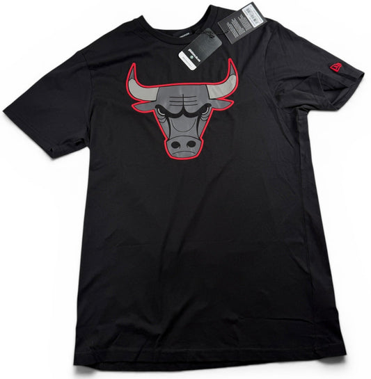 New Era NBA Chicago Bulls Logo T-Shirt – Schwarz M