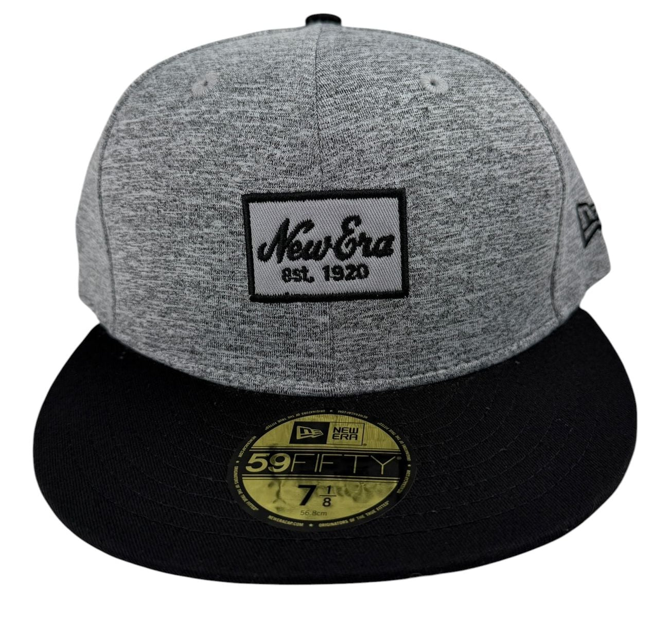New Era – 59Fifty Fitted Cap "Est. 1920" Tech Jersey (Grey/Black) – Größe 7 1/8
