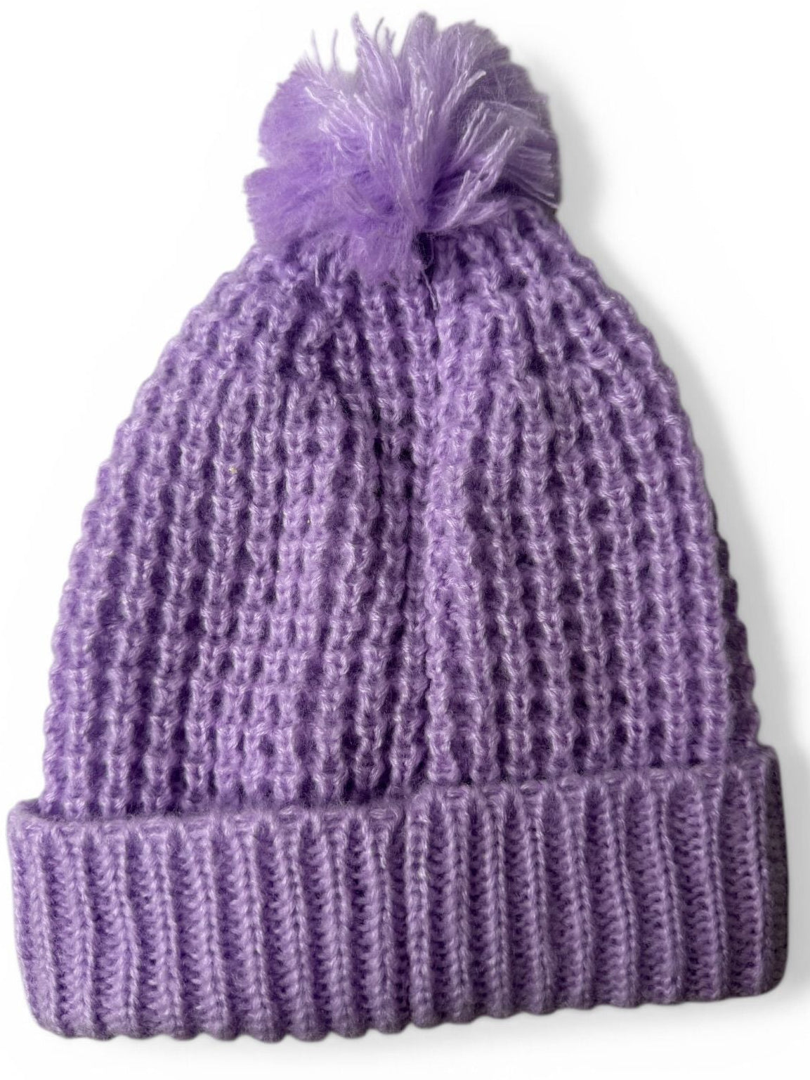New Era x NY Yankees – Women's Waffle Knit Pom Beanie (Lavender)