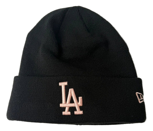 New Era LA Dodgers ESS Cuff Beanie Schwarz/Pink