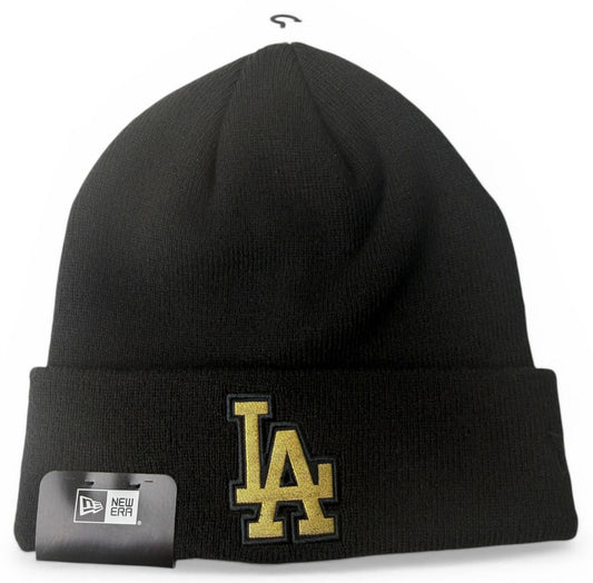 New Era LA Dodgers ESS Cuff Beanie Schwarz/Gold