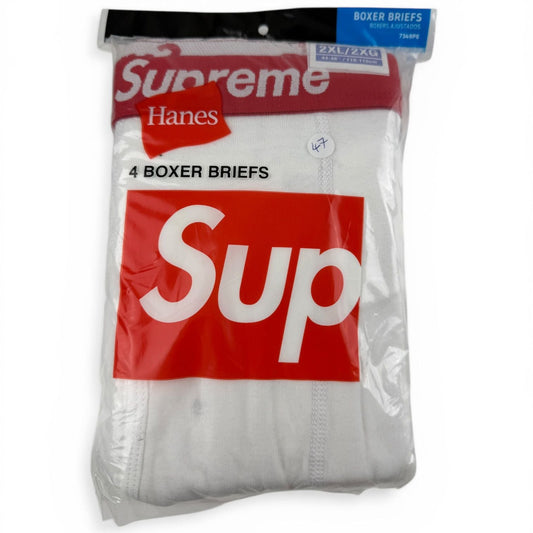 Supreme x Hanes Boxer Briefs 4er-Pack – Weiß XXL