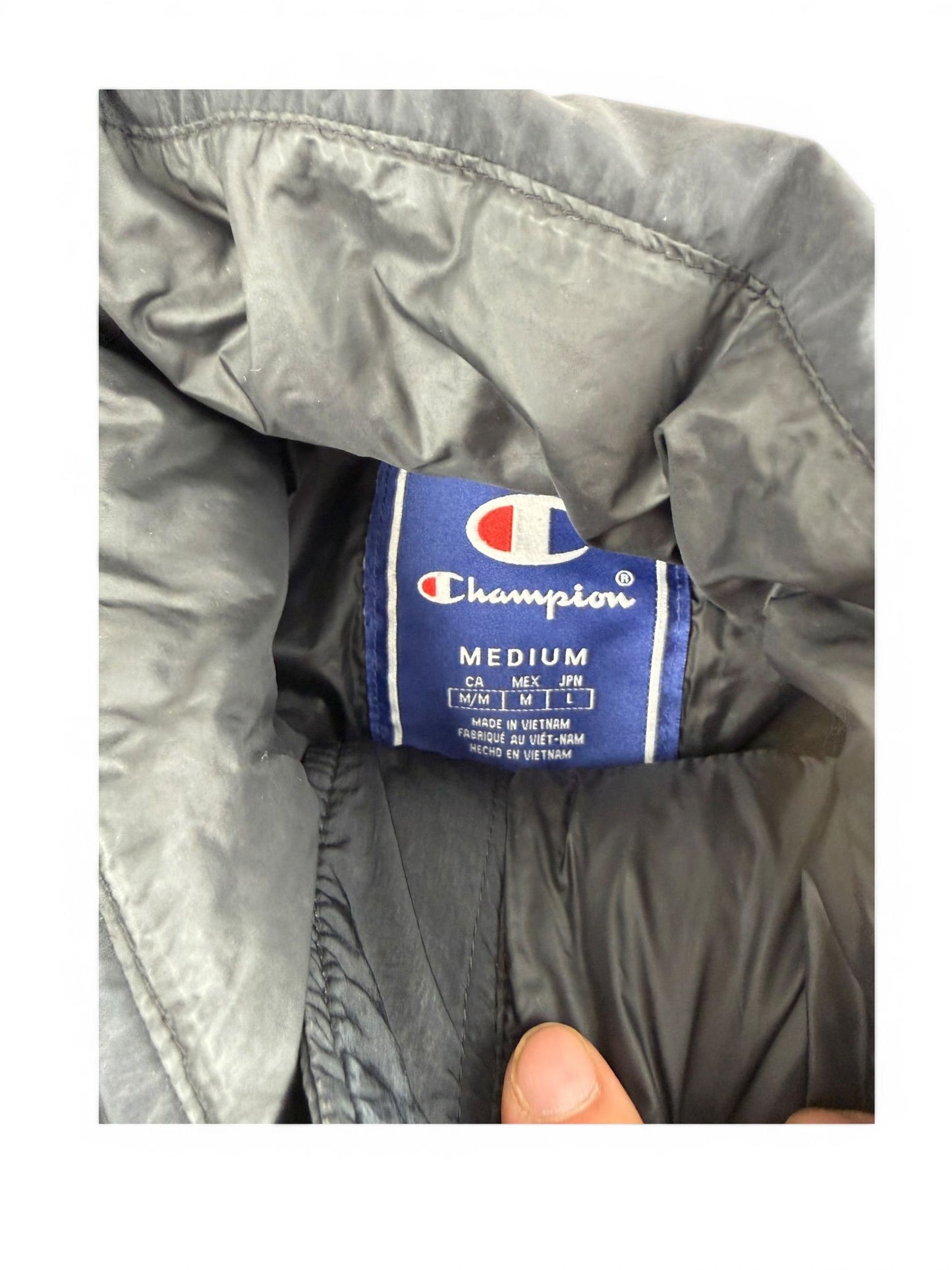 Champion Puffer Jacket – Schwarz M