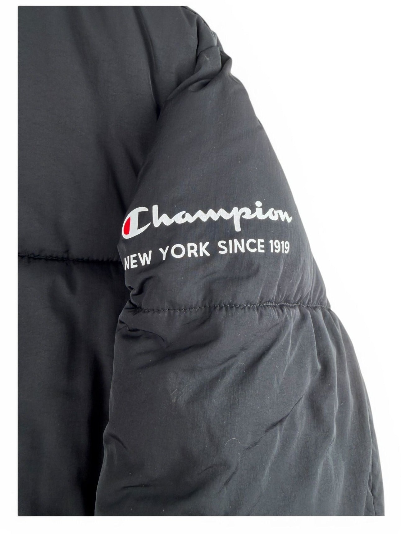 Champion Puffer Jacket – Schwarz M